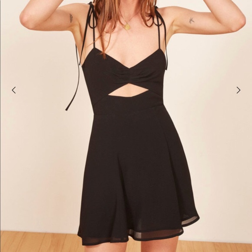 Reformation Black Mini Dress